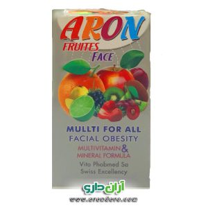 قرص چاقی صورت آرون فروت ARON FRUITES تپل کننده و حجم دهنده صورت گونه و لب ها بسته 60 عددی کاملا میوه ای گیاهی