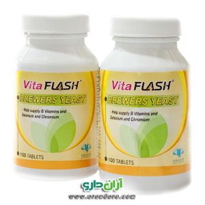قرص مخمر آبجو ویتافلش قرص vita flash اشتهاآور چاقی صورت و بدن 100 عددی